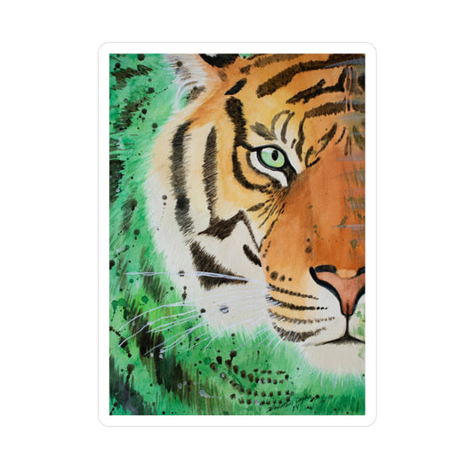 Tiger Painting Kiss-Cut Vinyl Decals