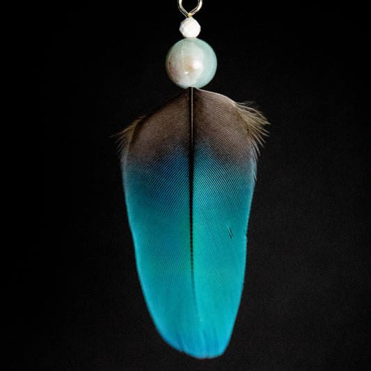 Blue Feather Pendant PSFB345